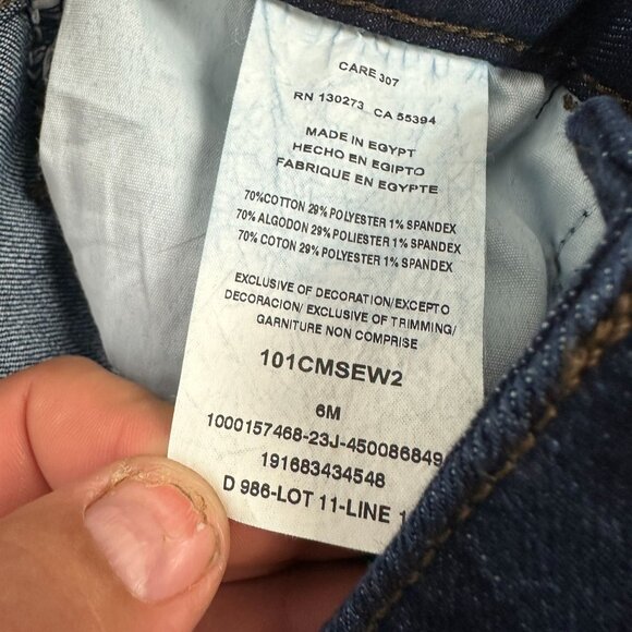 Lee Womens Mid Rise Straight Jeans Dark Wash Stretch Denim Size 6 Medium New - Picture 6 of 7